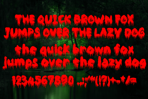 Hairy Blood Font - Preview 3