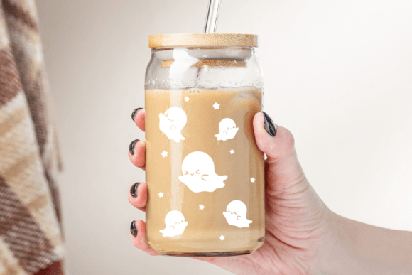 Kawaii Ghost Font PNG with transparent background - Preview 4