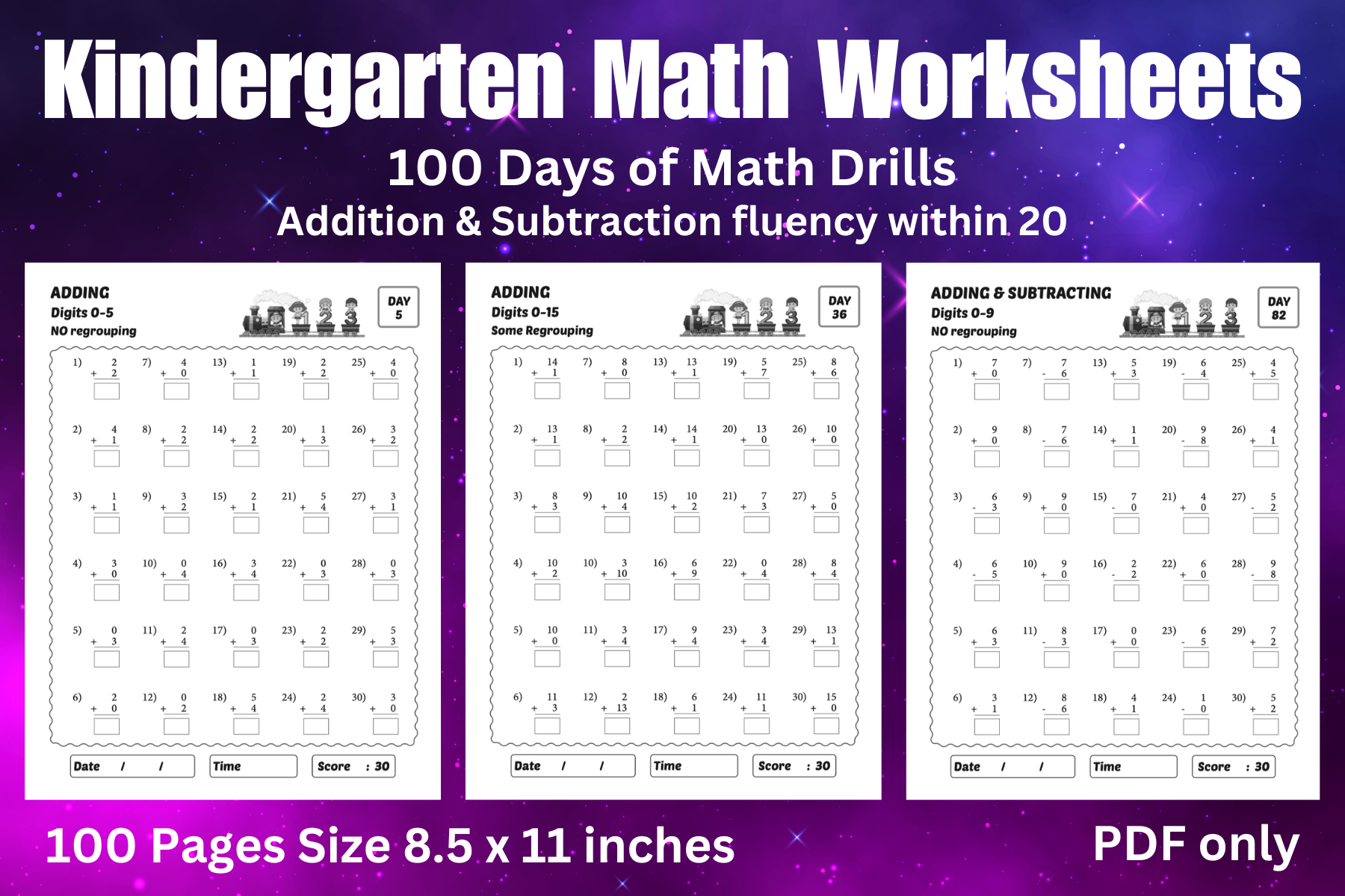 Kindergarten Math Adding & Subtracting Graphic by JCU · Creative Fabrica