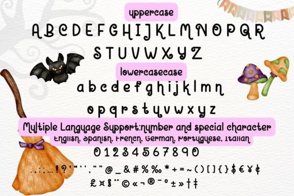 Magical Halloween Font PNG with transparent background - Preview 4