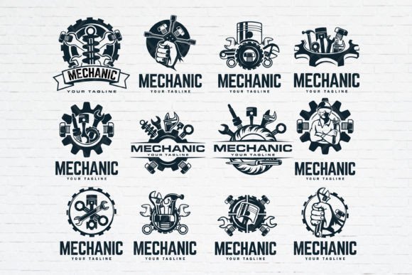 Mechanic Repair Tools Logo Bundle
