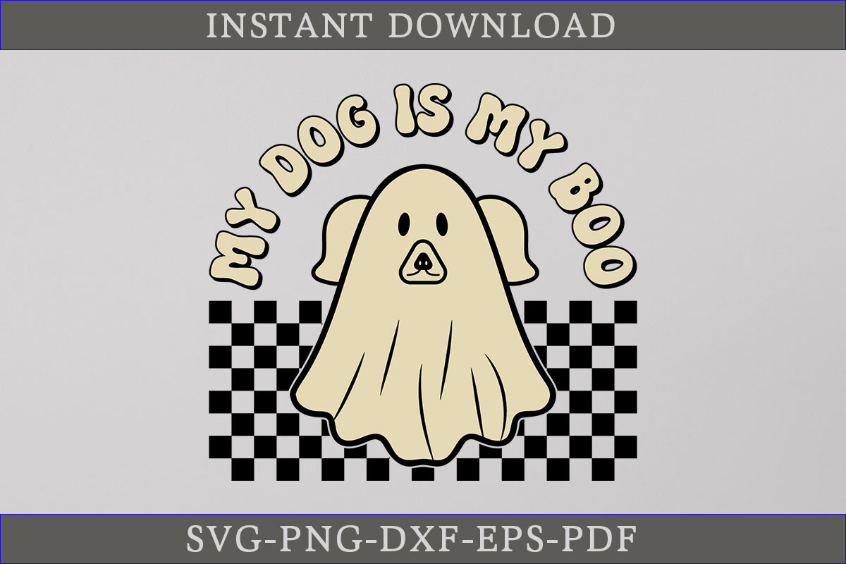 My Dog is My Boo Halloween Retro SVG Graphic by CraftDesign · Creative ...
