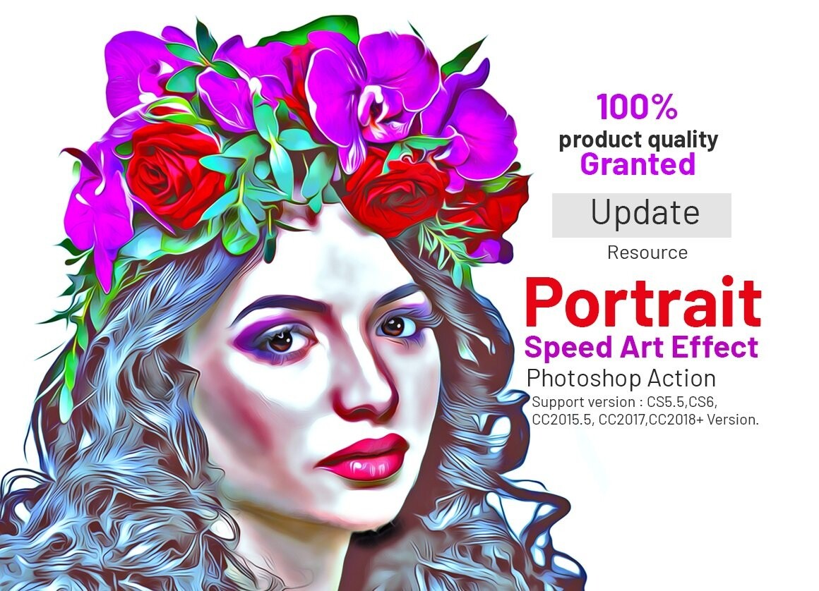 Portrait Speed Art Effect Graphic by mristudio · Creative Fabrica