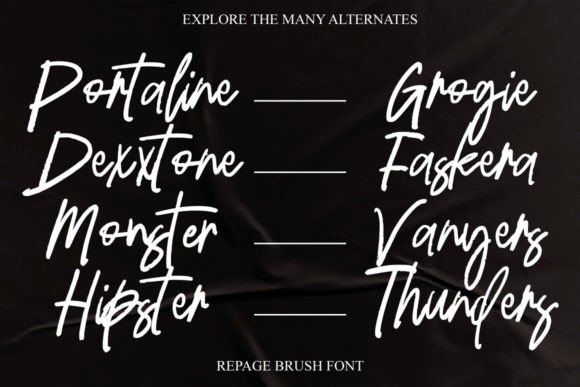 Repage Font PNG with transparent background - Preview 6