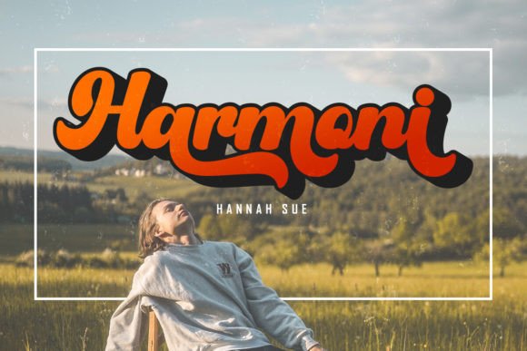 Retro Blanche Font PNG with transparent background - Preview 2