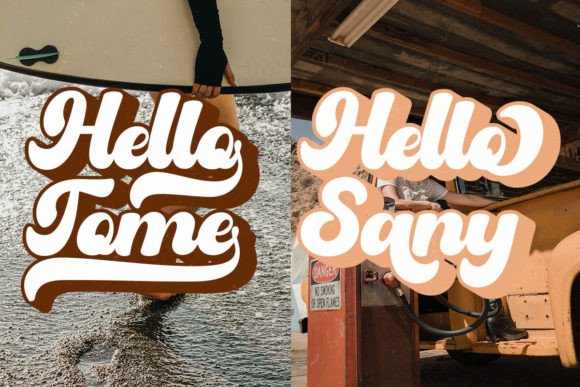 Retro Blanche Font PNG with transparent background - Preview 5