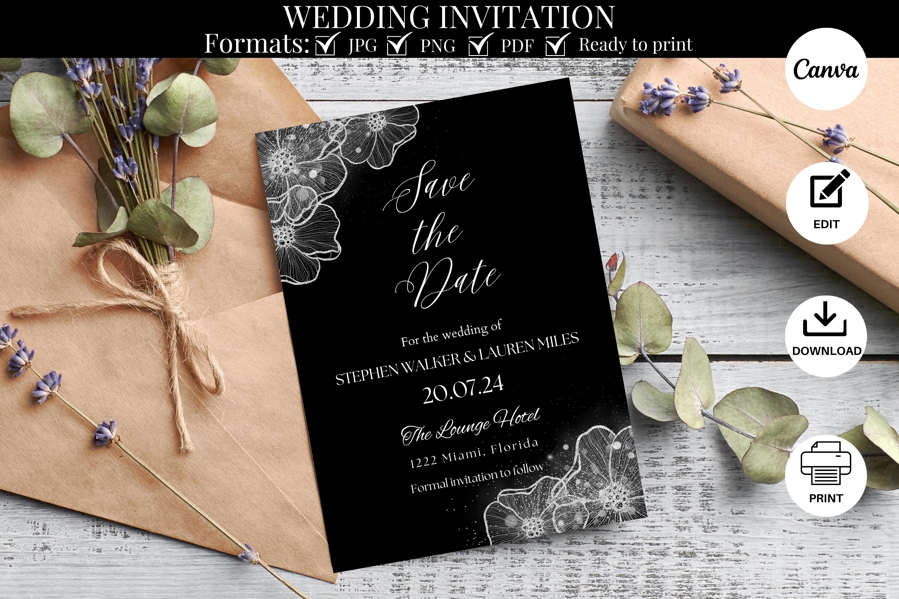 Save The Date Wedding Invitation