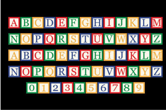 Alphabet Blocks Font - Preview 2