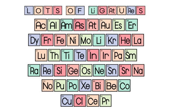 Atomic Numbers Font - Preview 2