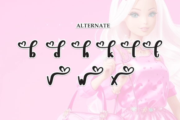 Barbie Sweet Font PNG with transparent background - Preview 6