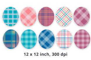Blue and Pink Plaid Digital Paper Graphic by Lemon Paper Lab · Creative ...