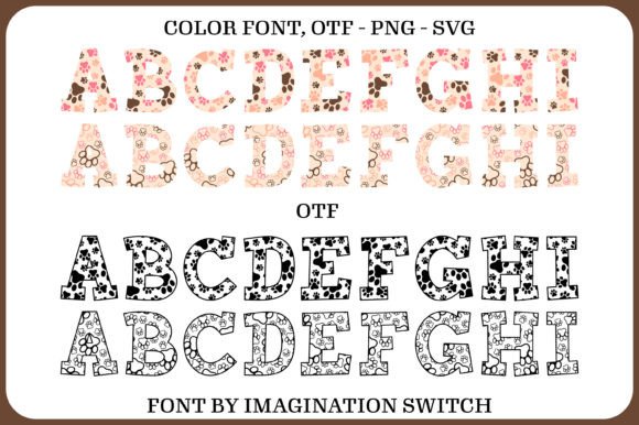 Dog Paw Random Font - Preview 1