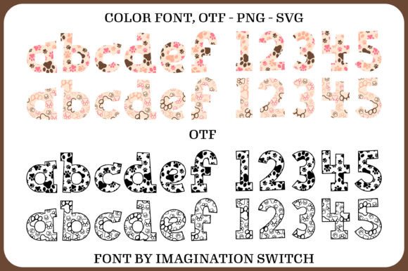 Dog Paw Random Font - Preview 2