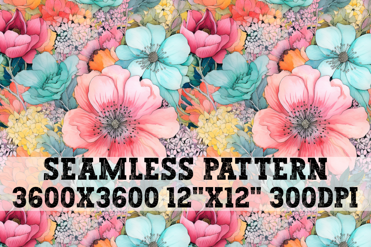 Floral Seamless Pattern Graphic by Dirty South Graphics · Creative Fabrica