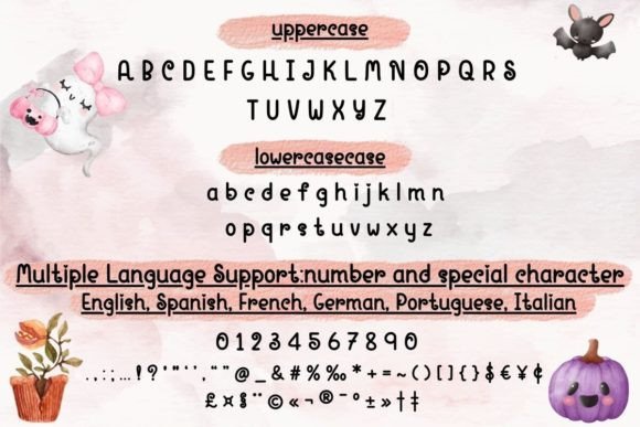 Full Moon Spooky Font PNG with transparent background - Preview 3