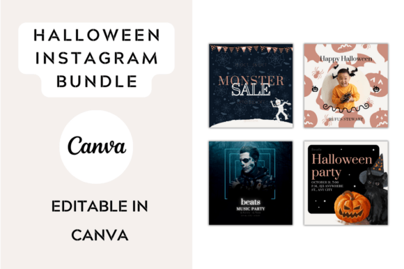 Halloween Instagram Editable Templates