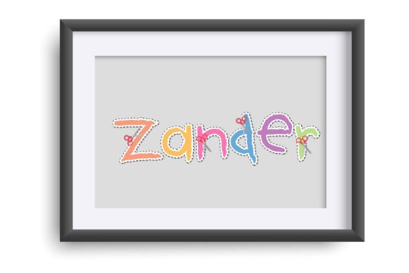 Kid's Cutout Font PNG with transparent background - Preview 3