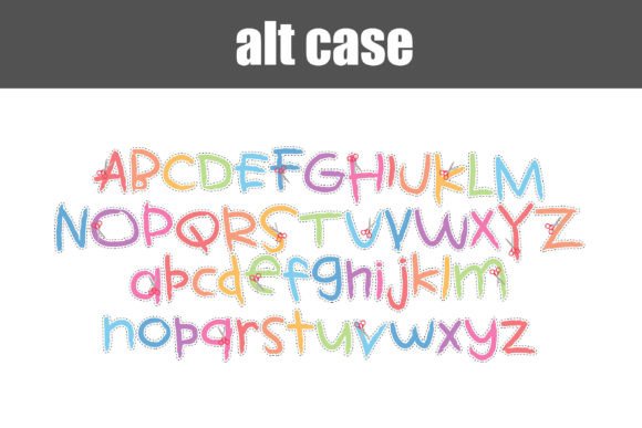 Kid's Cutout Font PNG with transparent background - Preview 6