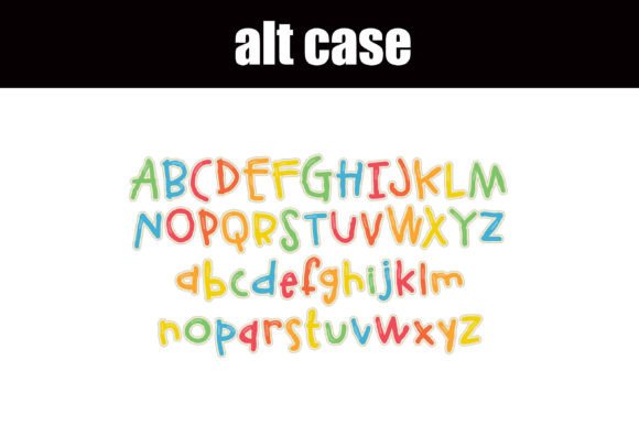 Kindergarten Colors Font PNG with transparent background - Preview 6