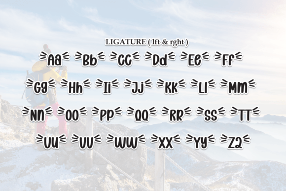 Mountain Tour Font PNG with transparent background - Preview 6