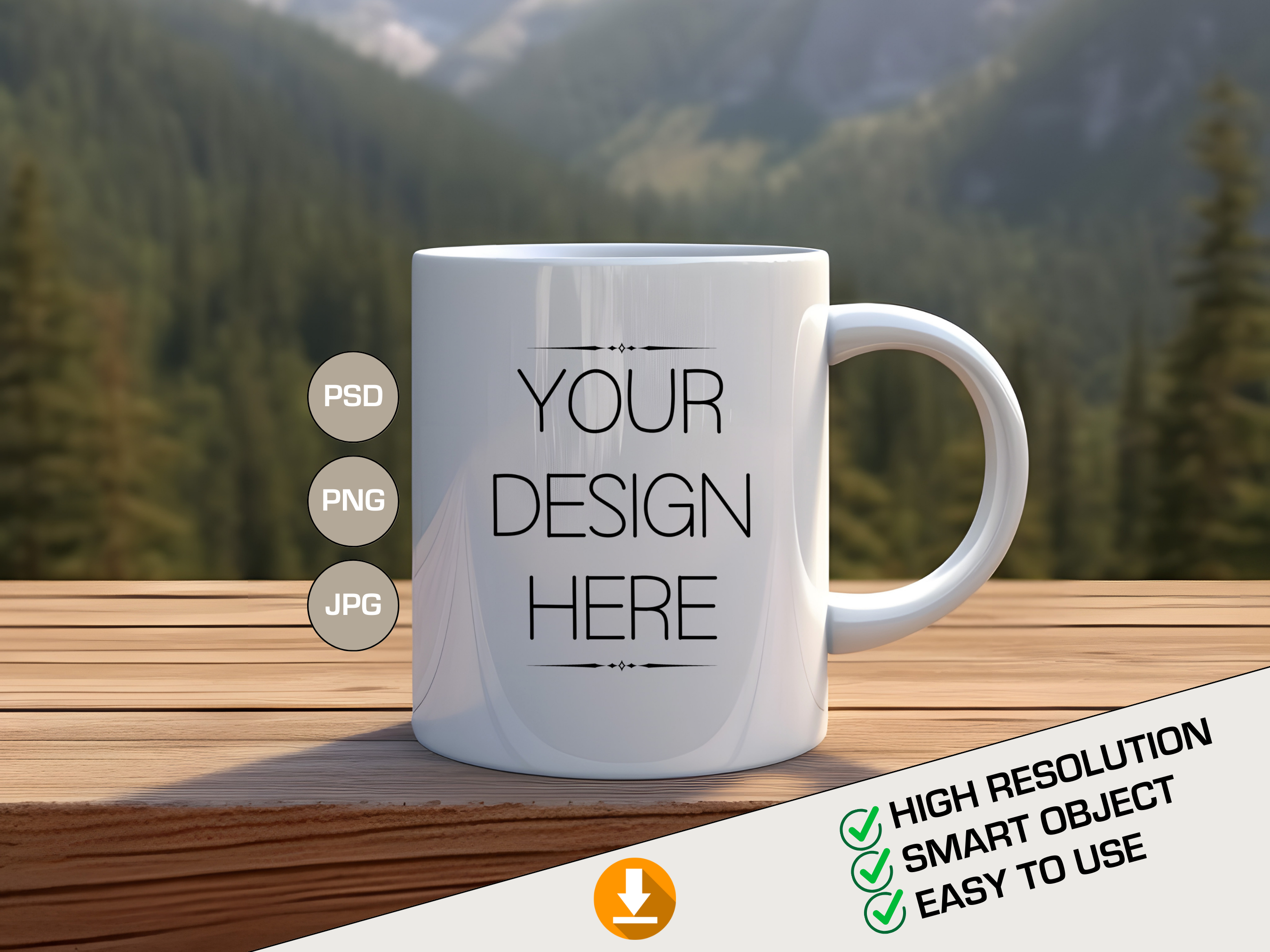 PSD Mug Template, Full Cover Mug Mockup Graphic by LostDeLucky ...