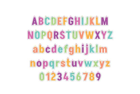 Paperclipped Font PNG with transparent background - Preview 1