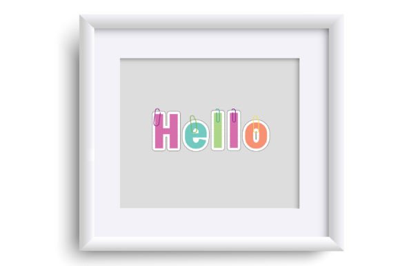 Paperclipped Font PNG with transparent background - Preview 4