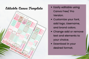 Planner Sticker Sheet Editable Template Graphic by Dreamwings Creations ...