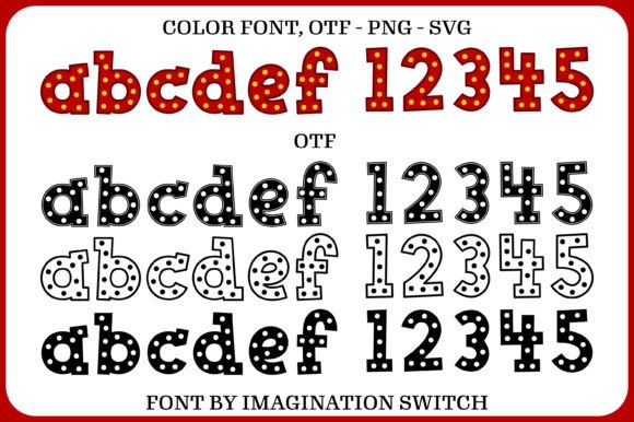 Red Show Font PNG with transparent background - Preview 2