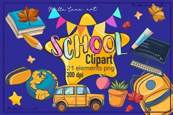 School Autumn Teacher Clipart PNG Graphic Illustrations By Milla luna. art