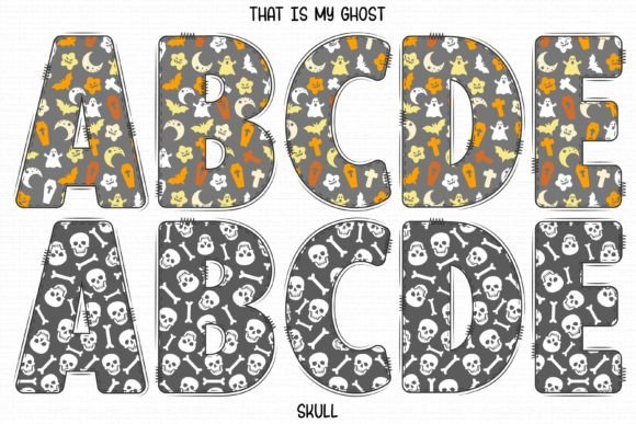 Skull Bundle Font PNG with transparent background - Preview 3