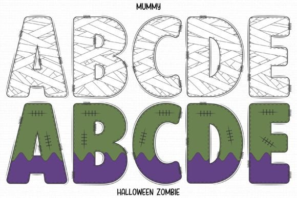 Skull Bundle Font PNG with transparent background - Preview 4