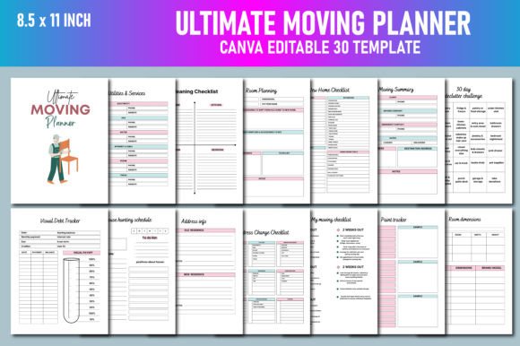 Ultimate Moving Planner Canva KDP