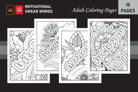 ADULT Motivational Swear Words Coloring Pages