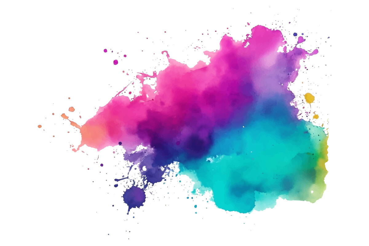 Abstract Rainbow Ink Splash Graphic by pixeness · Creative Fabrica