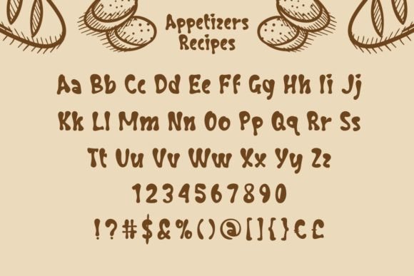 Appetizers Recipes Font - Preview 3