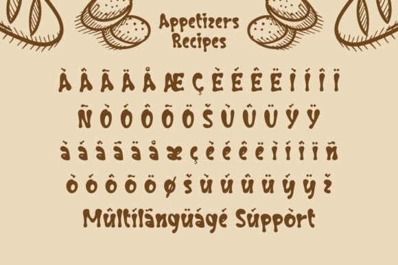 Appetizers Recipes Font - Preview 6