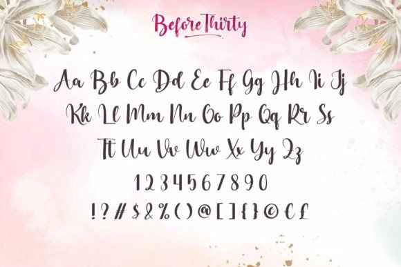 Before Thirty Font - Preview 3