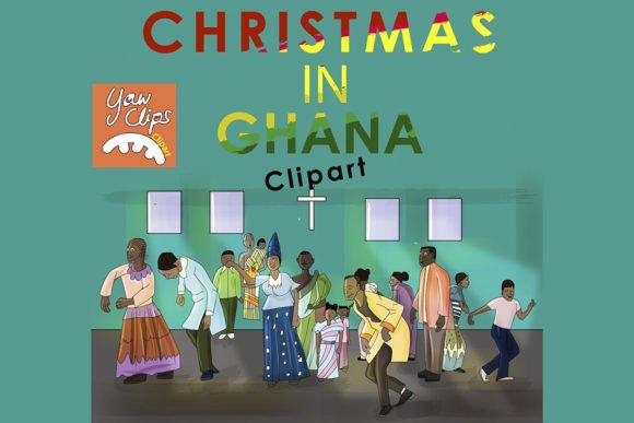 Christmas in Ghana Graphic Illustrations By yawclips