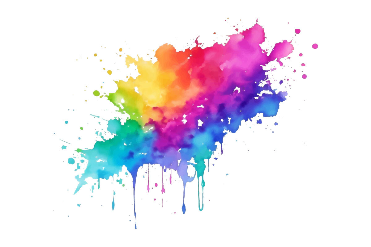 Colorful Paint Ink Splash Brush Stroke Graphic by pixeness · Creative ...