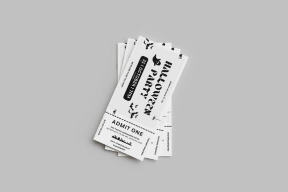 Editable Halloween-Ticket