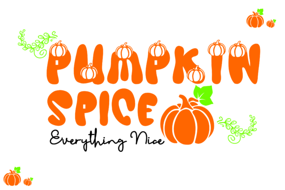 Farmhouse Pumpkin Font PNG with transparent background - Preview 1
