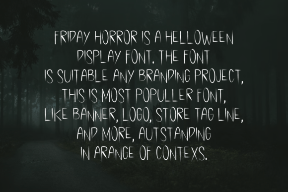 Friday Horror Font font preview - 1
