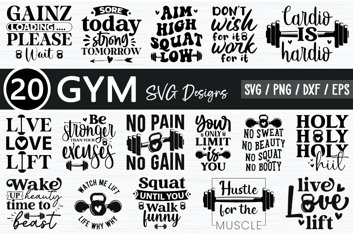 GYM SVG Bundle Graphic by etcify · Creative Fabrica