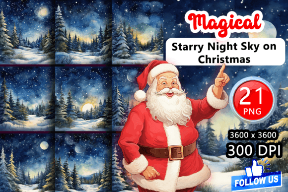 Magical Starry Night Sky on Christmas