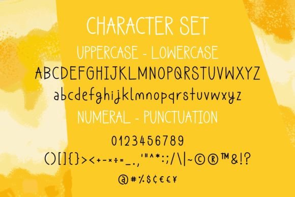 Mango Yogurt Font PNG with transparent background - Preview 4