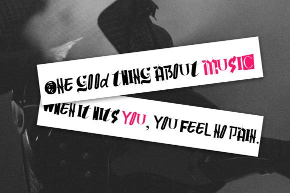 Music Sound Font PNG with transparent background - Preview 1