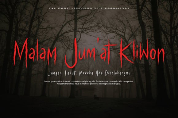 Night Stalker Font PNG with transparent background - Preview 3