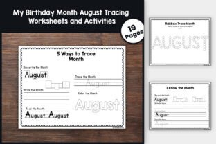 No Prep August Tracing Worksheet for Kid Graphic by TheStudyKits ...