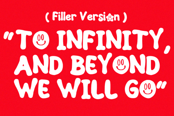 Retro Smile Font PNG with transparent background - Preview 1